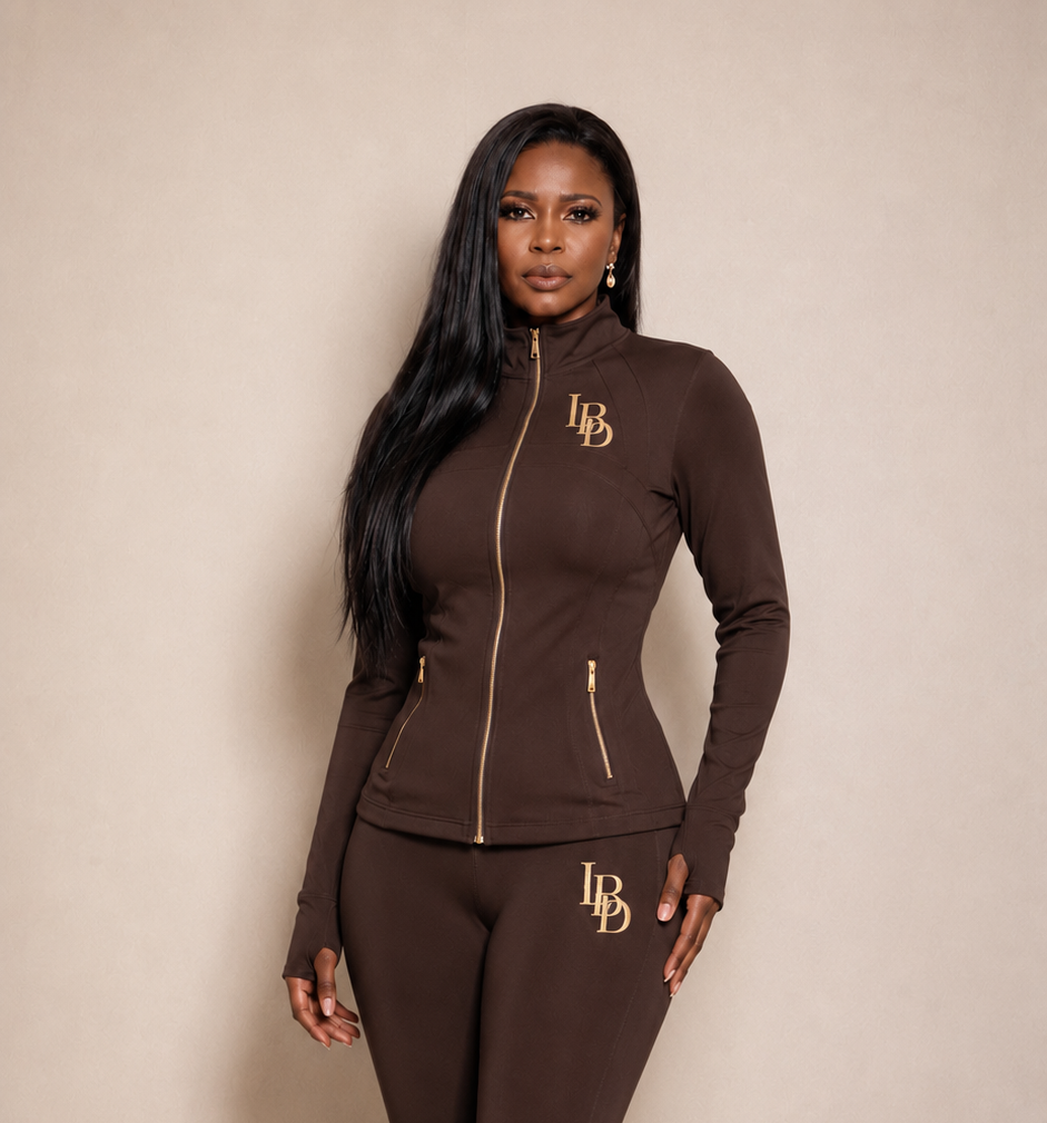 Sculpt Jacket  & Legging Set - Chocolate Brown