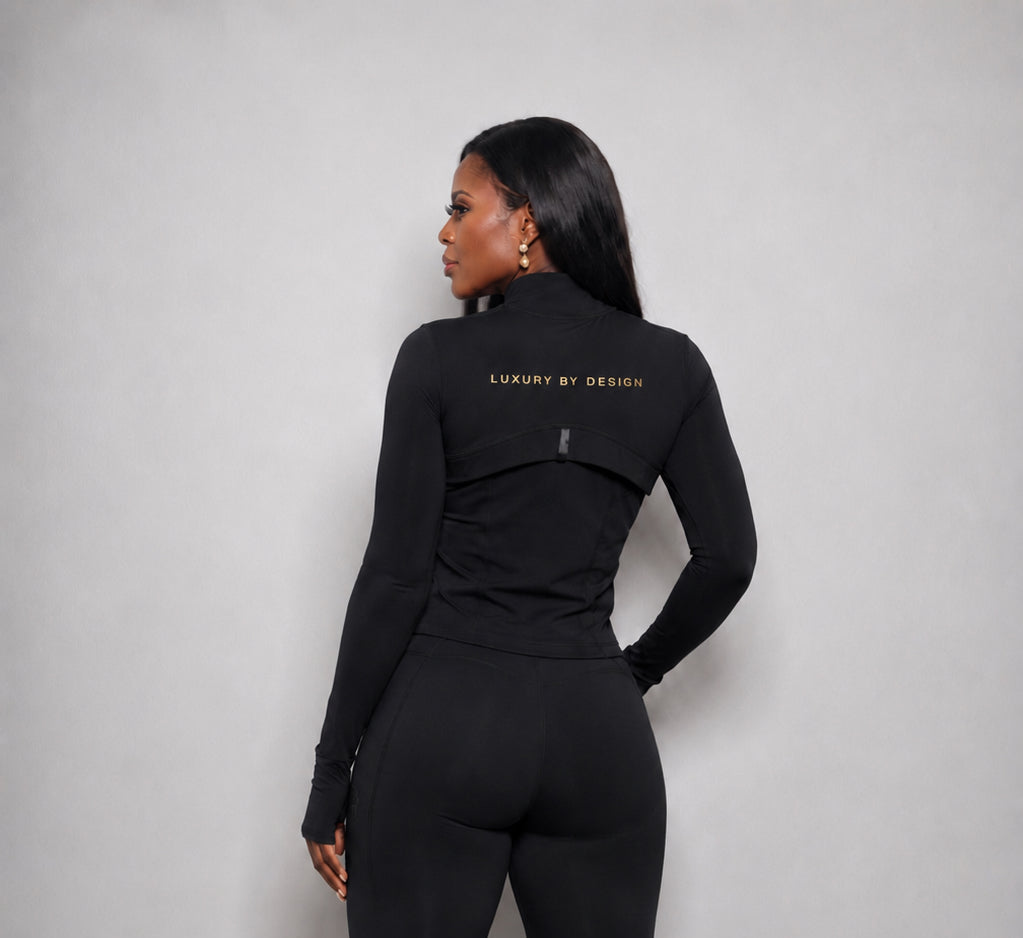 Sculpt Jacket & Leggings Set  - Midnight Black